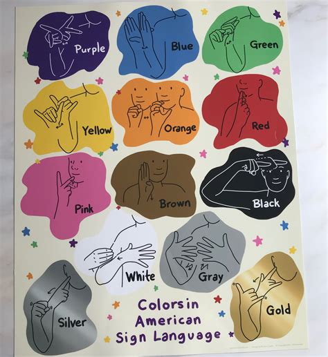 sign language colors|asl sign color chart.